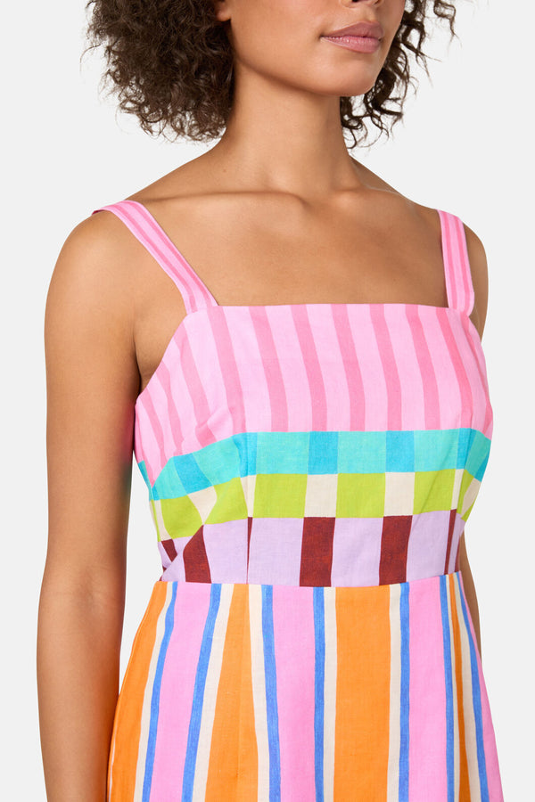 Gorman NZ - HOLIDAY STRIPE MINI DRESS - print