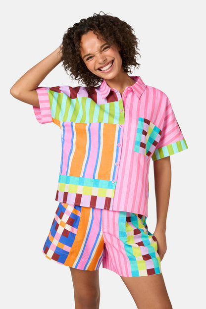 Gorman NZ - HOLIDAY STRIPE PRINT SHIRT - print