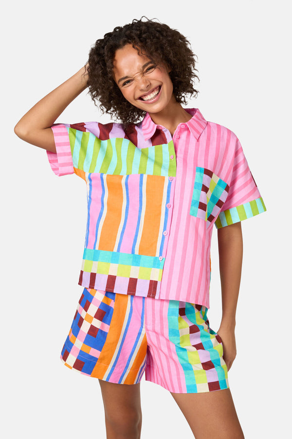 Gorman NZ - HOLIDAY STRIPE PRINT SHIRT - print