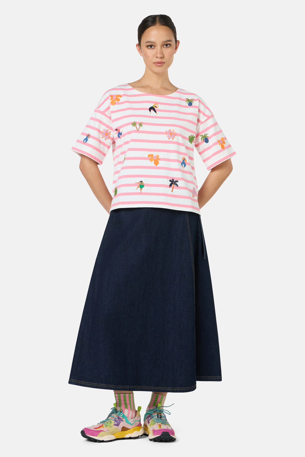 Gorman NZ - Hidden Paradise Emb Oui NonTee - stripe