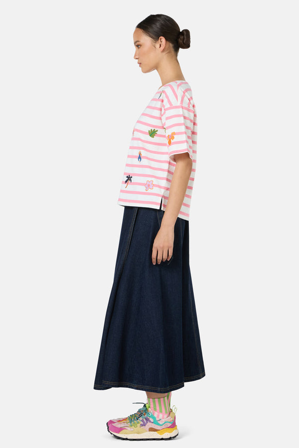 Gorman NZ - Hidden Paradise Emb Oui NonTee - stripe