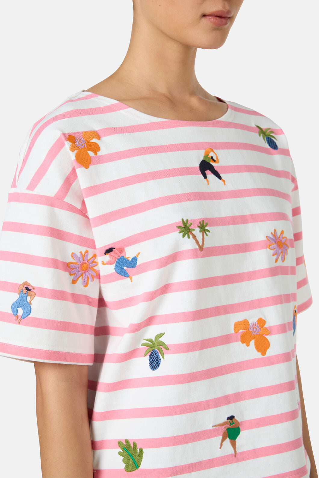 Gorman NZ - Hidden Paradise Emb Oui NonTee - stripe