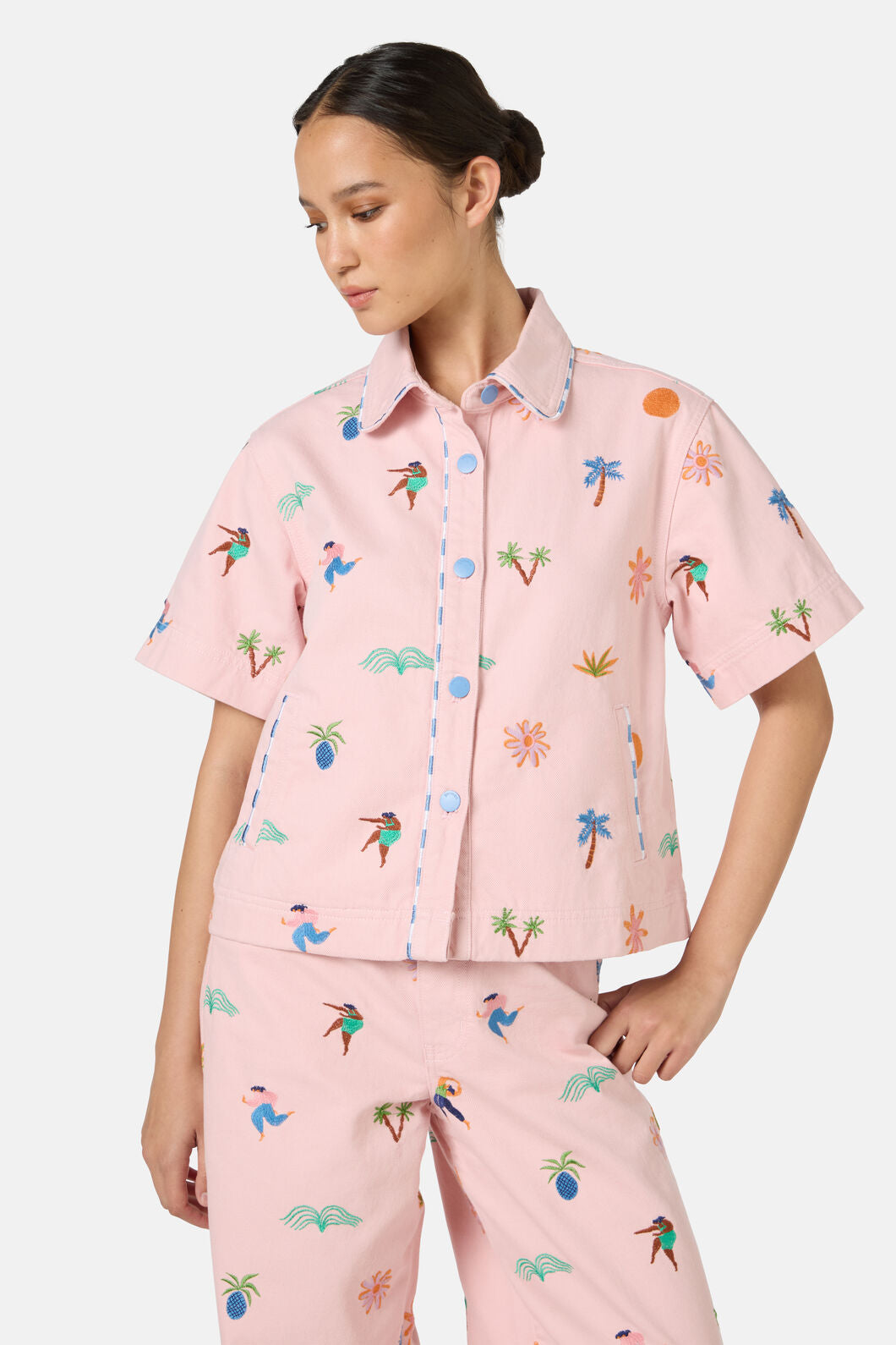 Gorman NZ - Hidden Paradise Shacket - pink