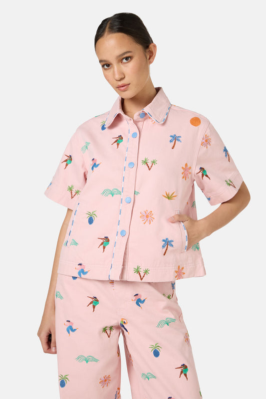 Gorman NZ - Hidden Paradise Shacket - pink