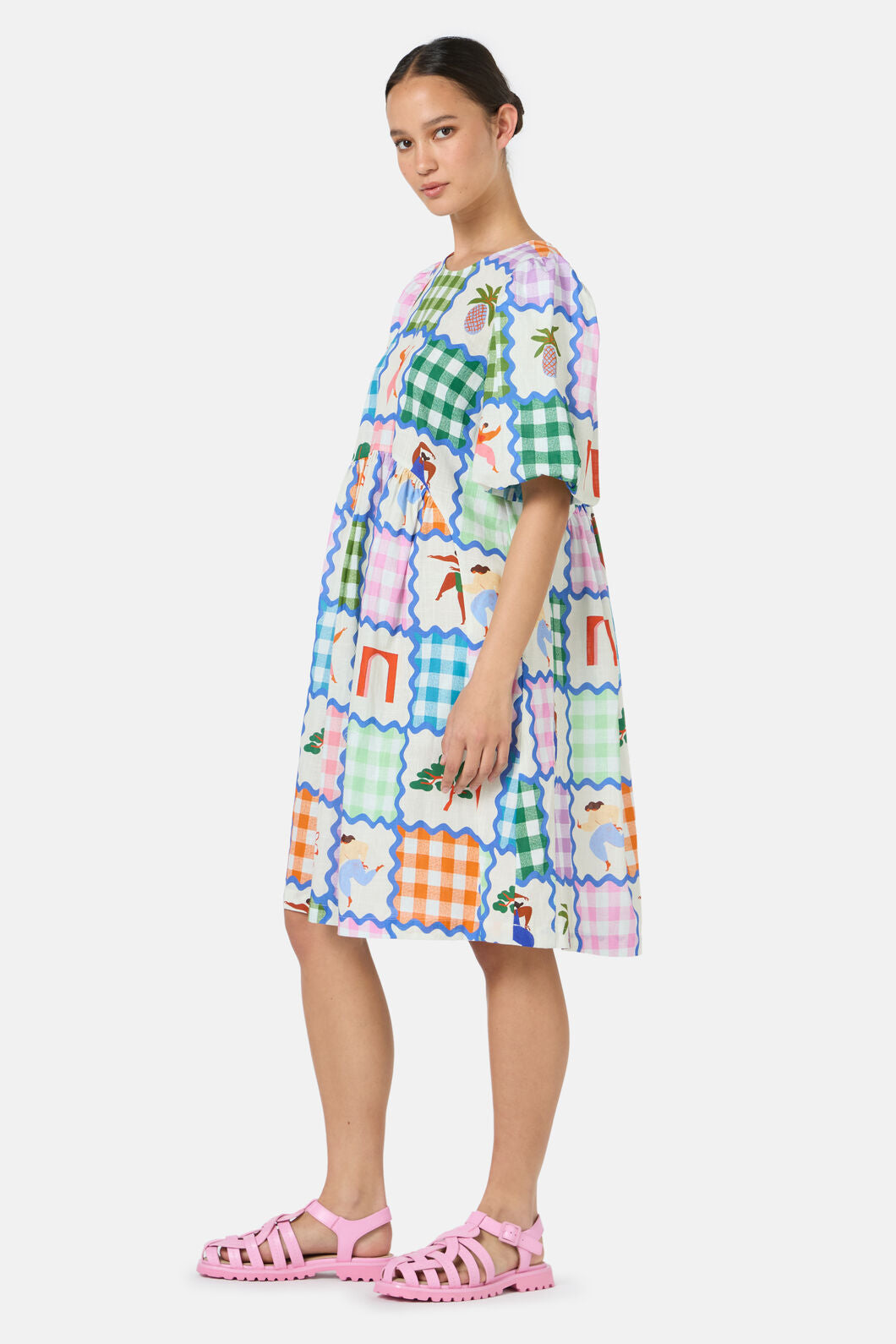 Gorman NZ - Hidden Paradise PatchworkDress - print