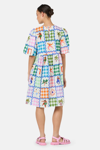 Gorman NZ - Hidden Paradise PatchworkDress - print