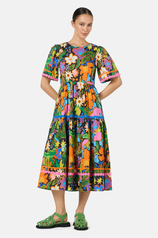 Gorman NZ - Midnight Garden Tiered Dress - print