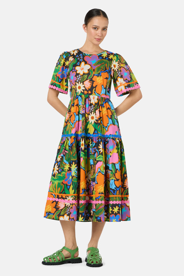 Gorman NZ - Midnight Garden Tiered Dress - print