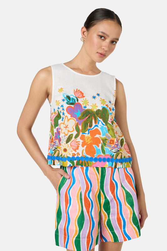 Gorman NZ - Midnight Garden Tank - print