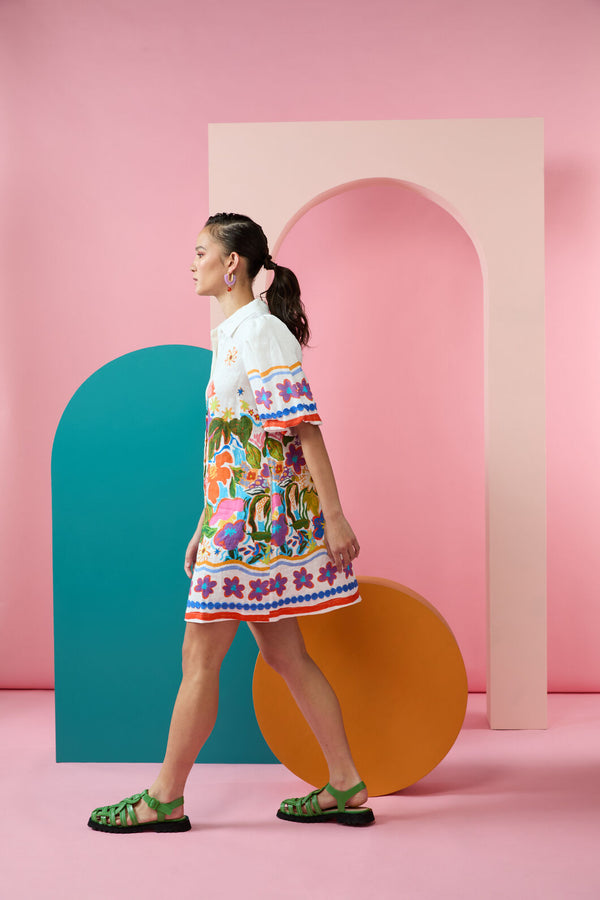 Gorman NZ - Midnight Garden Shirt Dress - print