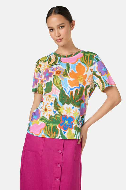 Gorman NZ - Midnight Garden Hemp Tee - print