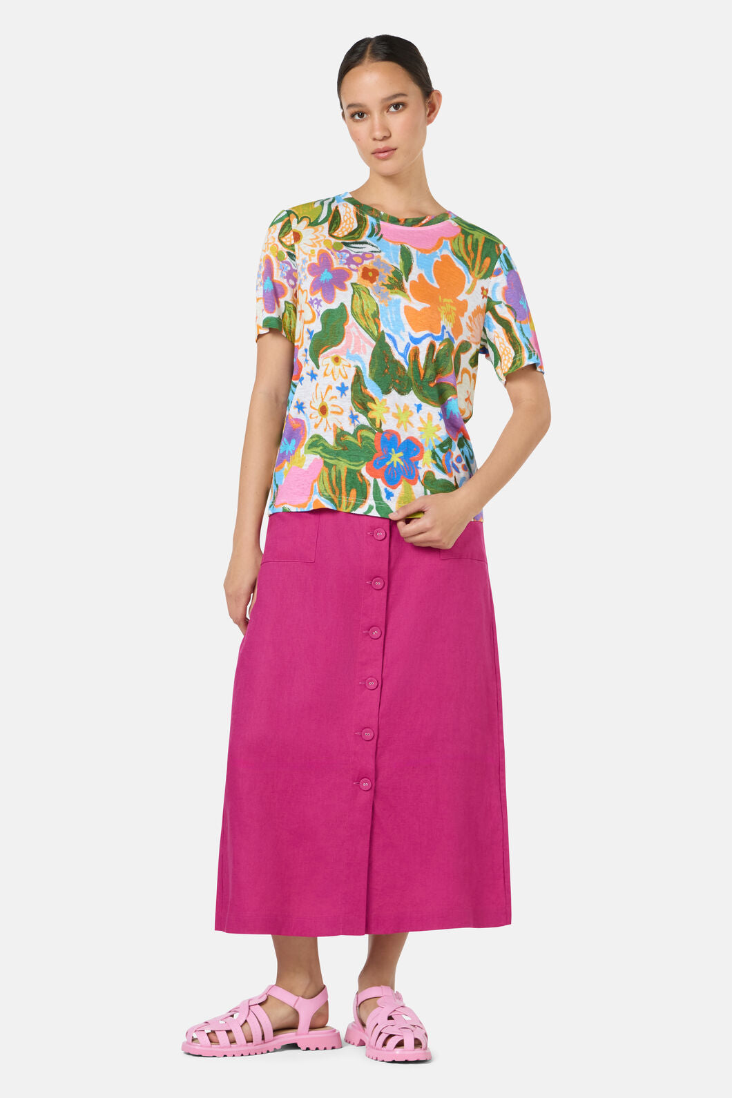 Gorman NZ - Midnight Garden Hemp Tee - print