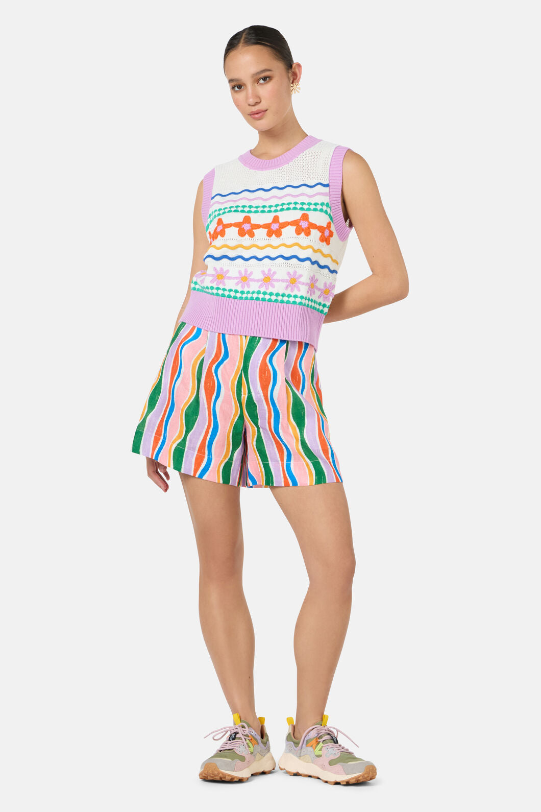 Gorman NZ - Flower Crochet Knit Vest - multi