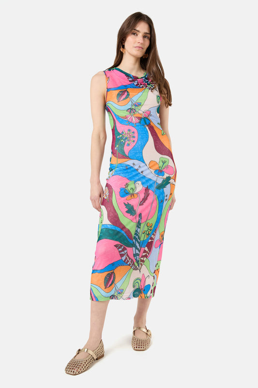 Gorman NZ - Flora Aurora Mesh Dress - print