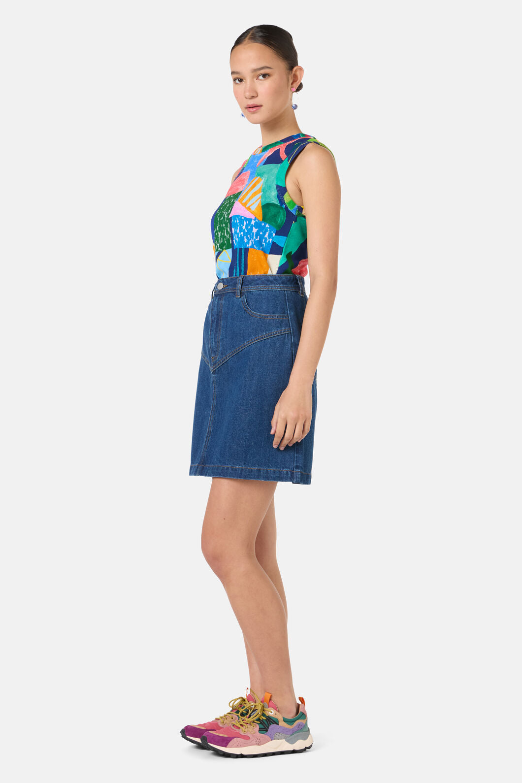 Gorman NZ - Billie Denim Mini Skirt - mid-blue