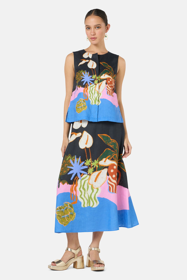 Gorman NZ - Natural Form Midi Skirt - print