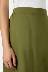 Gorman NZ - Whitney Gore Midi Skirt - khaki