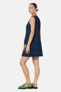 Gorman NZ - Forest Fruits Denim PinnyDress - indigo