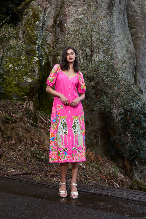 Gorman NZ - Plum Harvest Party Dress - print