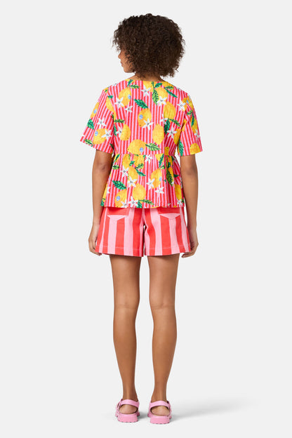 Gorman NZ - Lemonade Seersucker Print Top - print