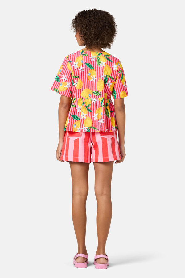 Gorman NZ - Lemonade Seersucker Print Top - print