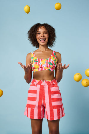 Gorman NZ - Striped Patch Print Shorts - stripe