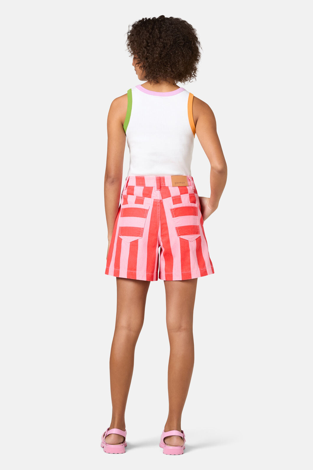 Gorman NZ - Striped Patch Print Shorts - stripe