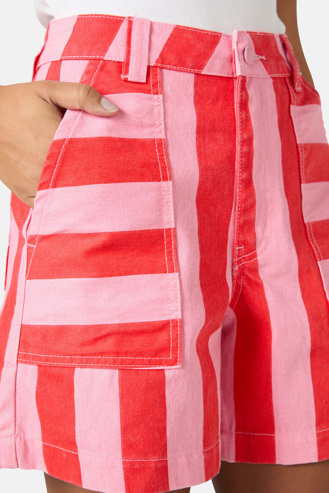 Gorman NZ - Striped Patch Print Shorts - stripe
