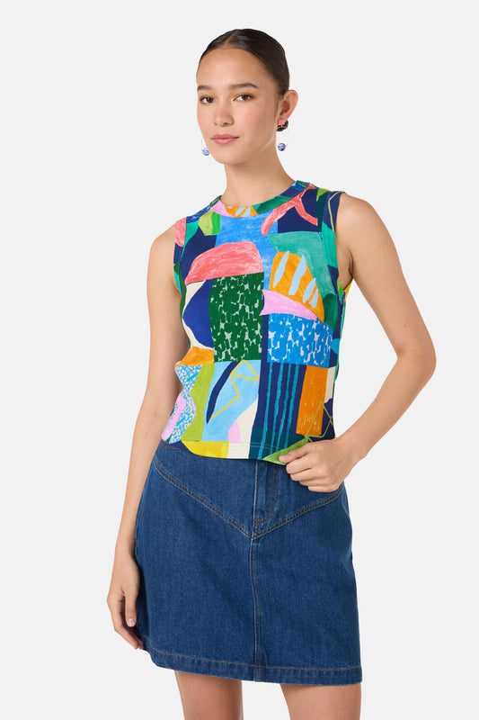 Gorman NZ - Jungle Rhapsody Rib Tank - print