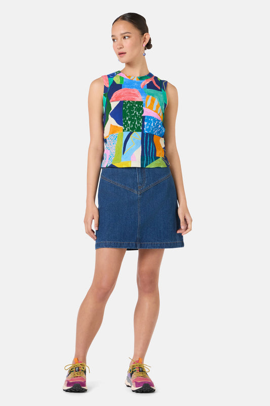 Gorman NZ - Jungle Rhapsody Rib Tank - print