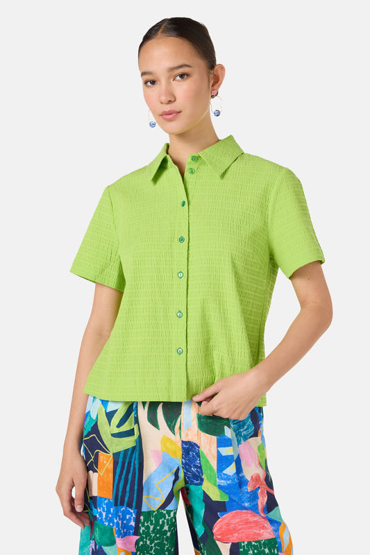 Gorman NZ - Jungle Seersucker Shirt - green