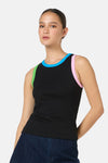 Gorman NZ - Chloe Contrast Tank - black