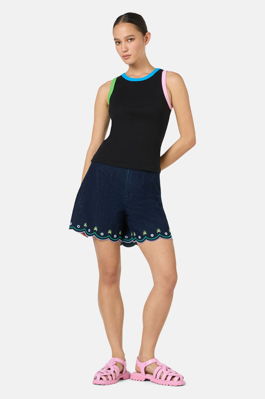 Gorman NZ - Chloe Contrast Tank - black