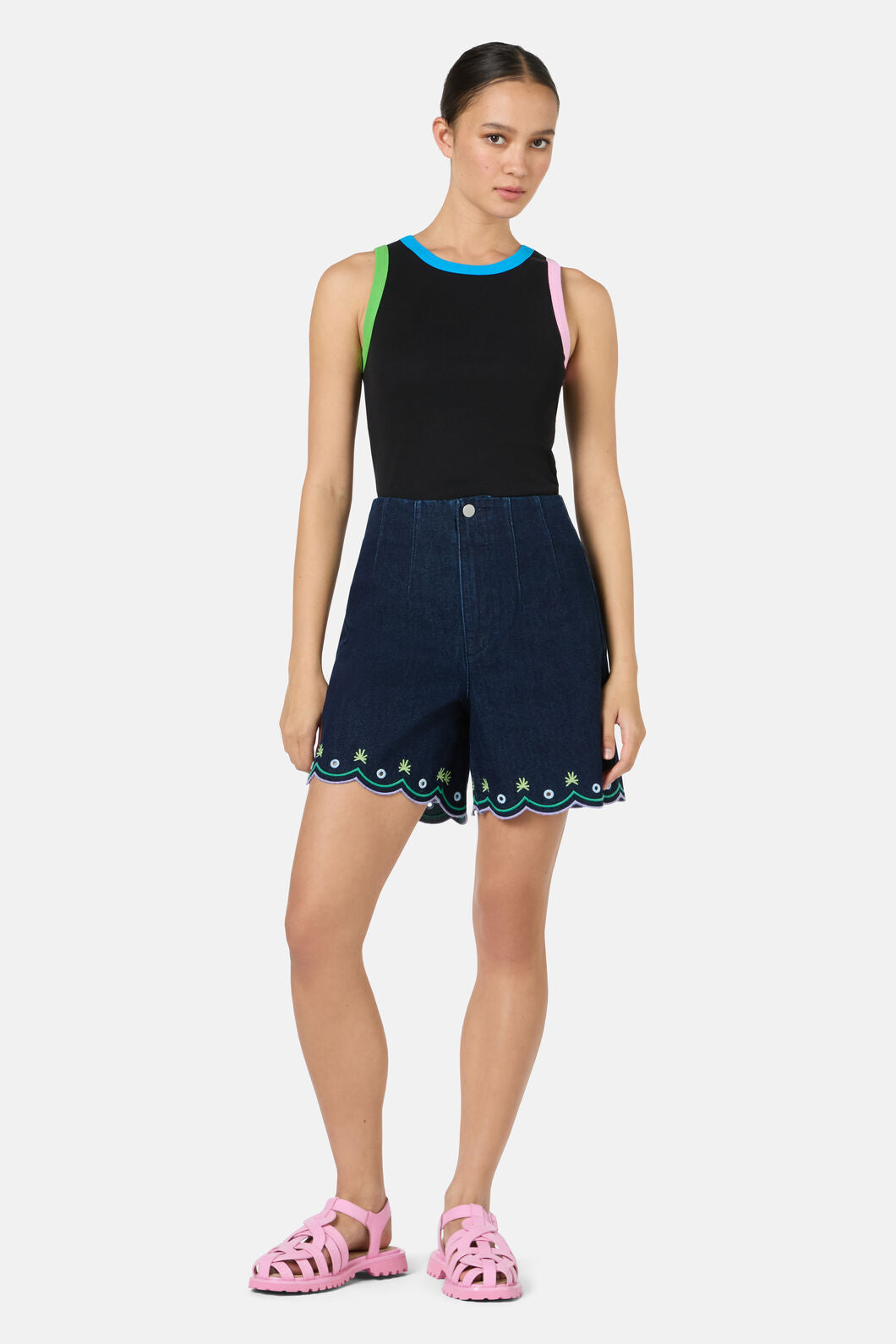 Gorman NZ - Chloe Contrast Tank - black