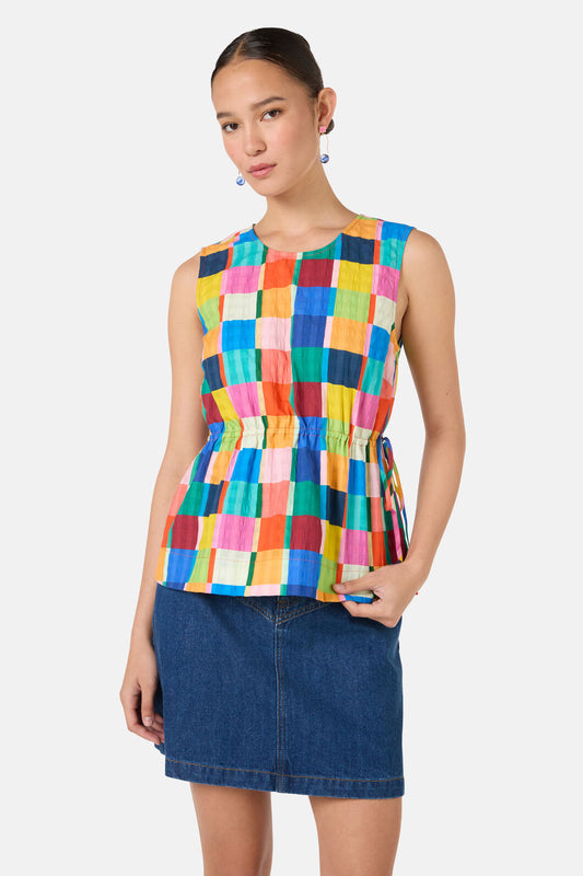 Gorman NZ - Jungle Rhapsody Check Tank - check