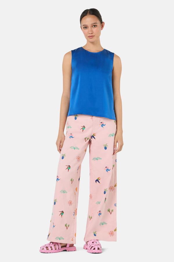 Gorman NZ - Anika Sandwashed Silk Tank - blue