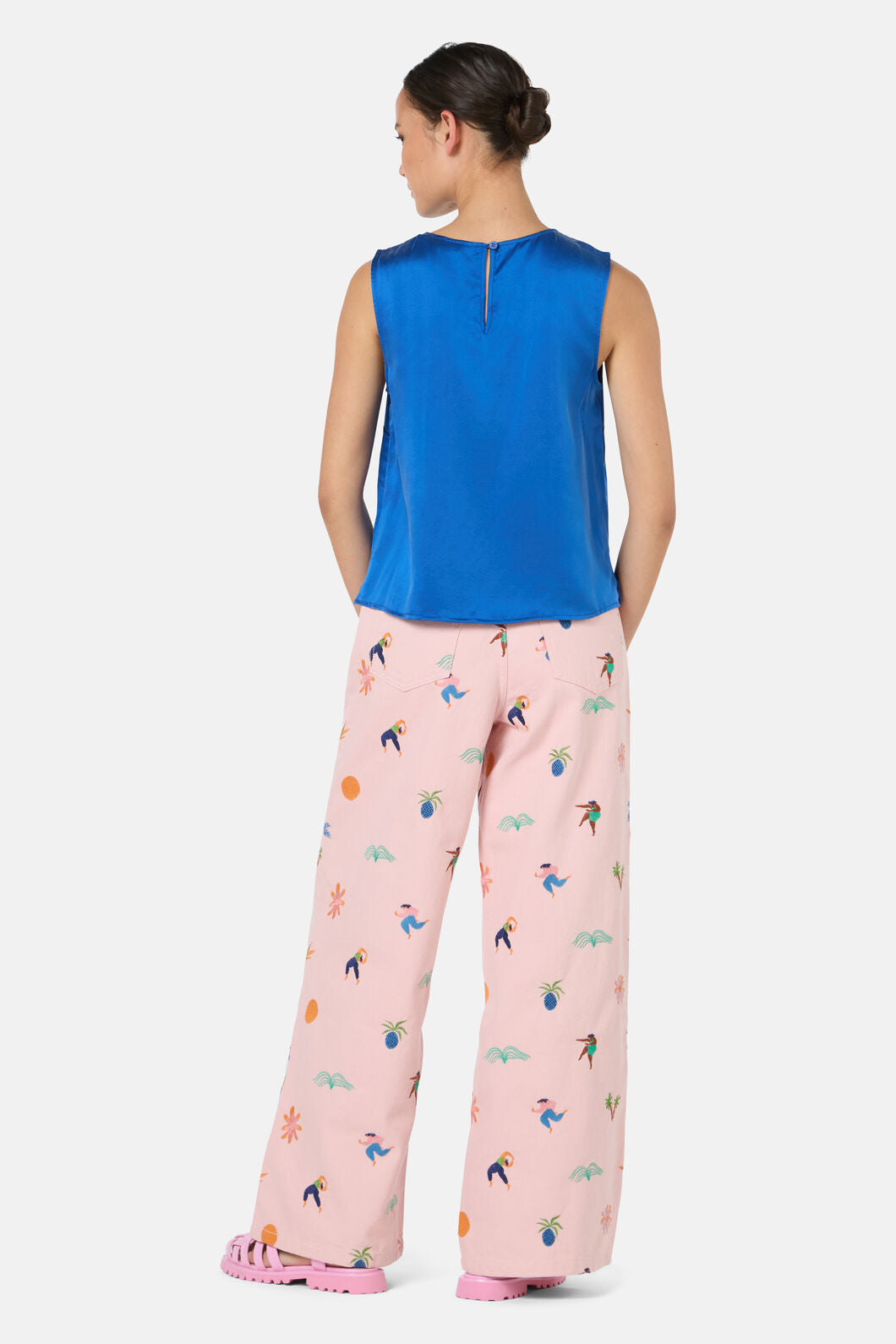 Gorman NZ - Anika Sandwashed Silk Tank - blue