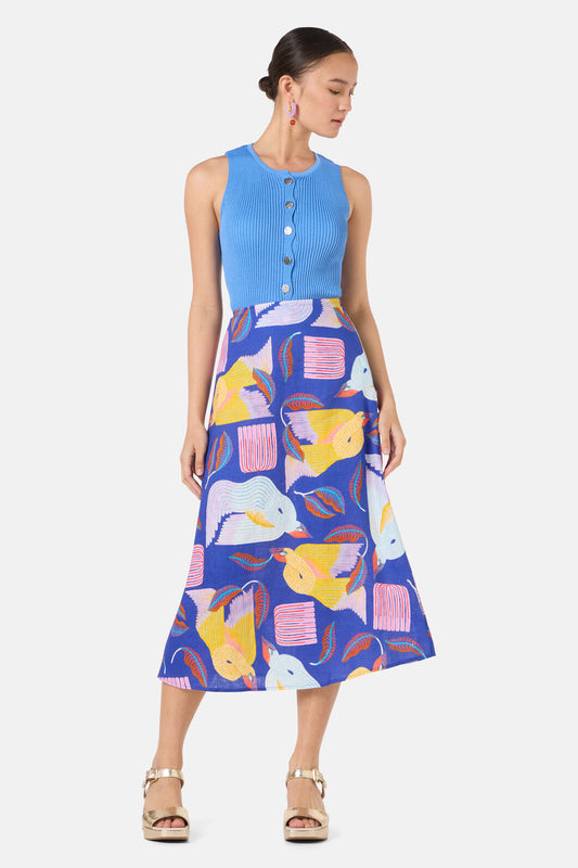 Gorman NZ - Past Lover Linen Print Skirt - print