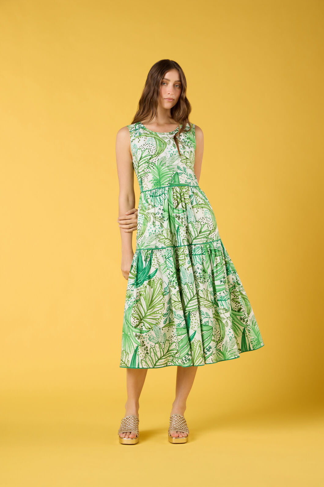 Gorman NZ - Tree Fern Print Tiered Dress - print