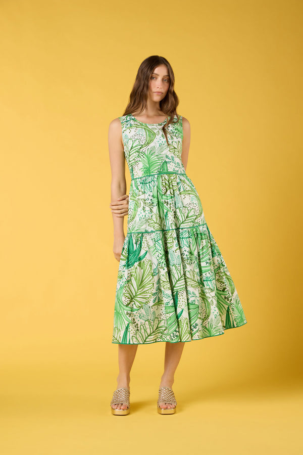 Gorman NZ - Tree Fern Print Tiered Dress - print