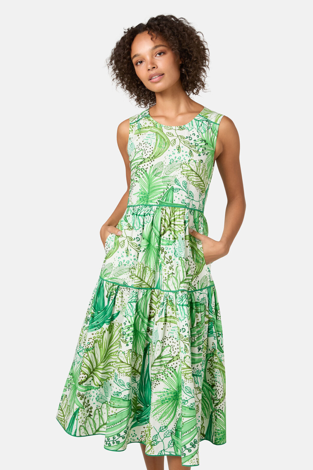 Gorman NZ - Tree Fern Print Tiered Dress - print