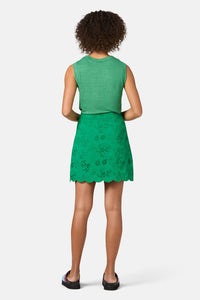 Gorman NZ - Fern Anglaise Scallop Skirt - green