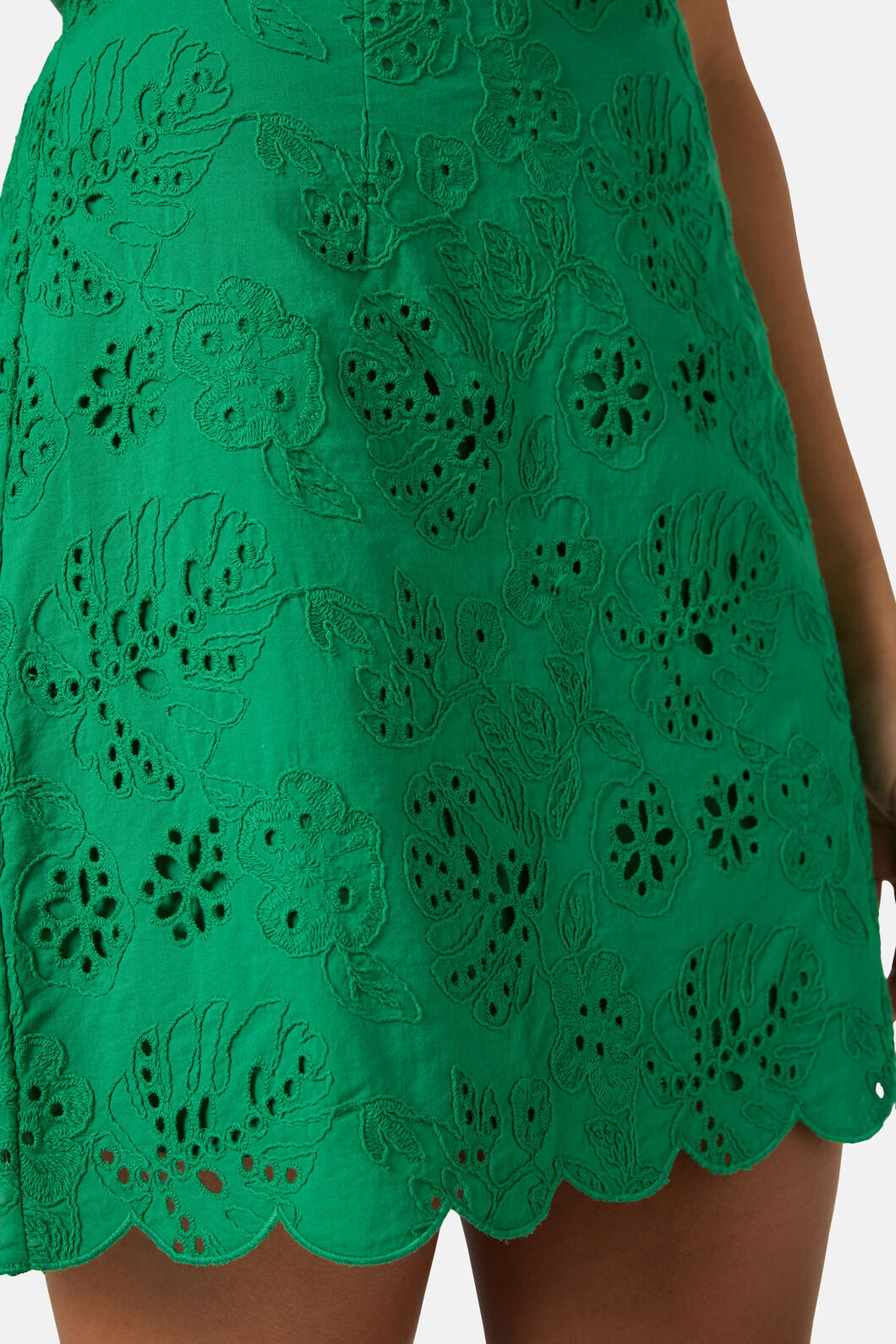 Gorman NZ - Fern Anglaise Scallop Skirt - green