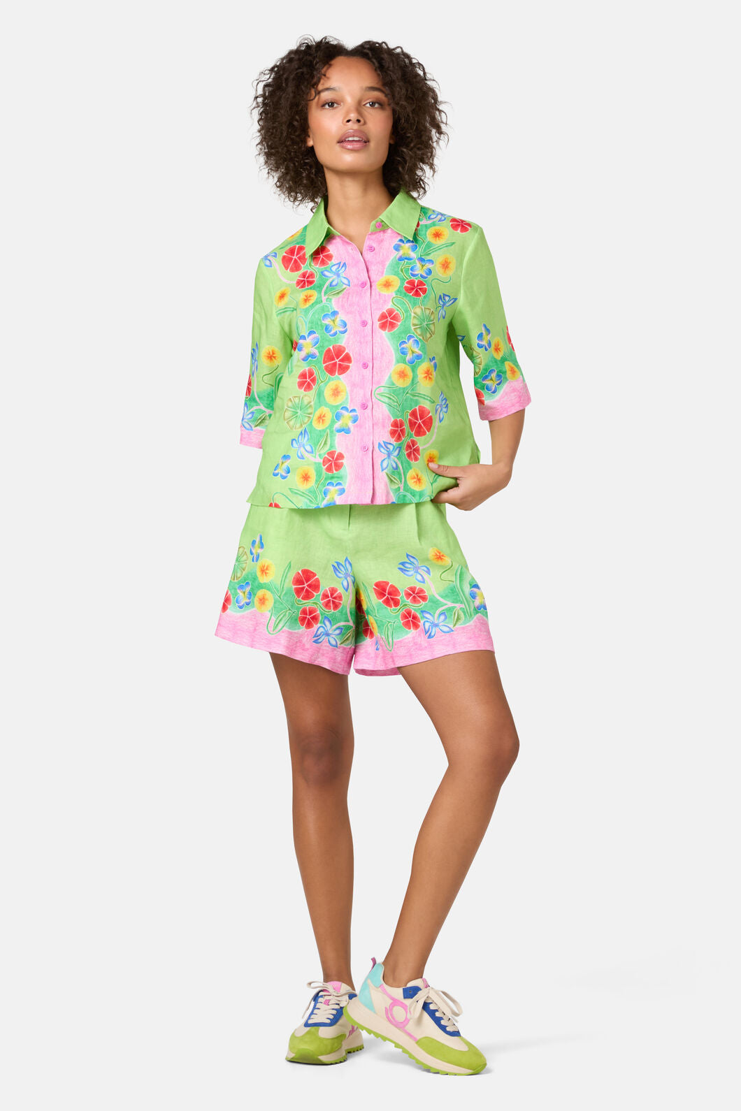 Gorman NZ - Botanica Linen Print Shorts - print