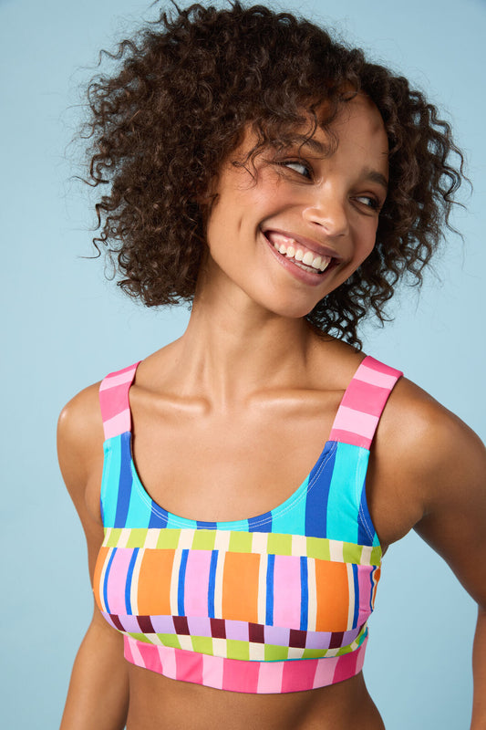 Gorman NZ - Holiday Stripe Bikini Top - print