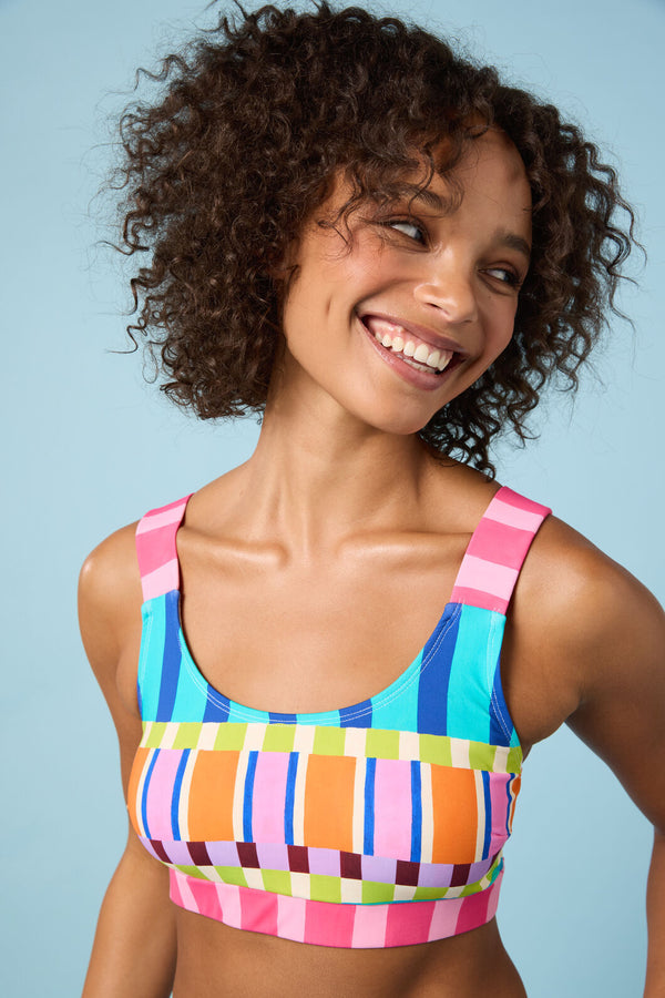 Gorman NZ - Holiday Stripe Bikini Top - print