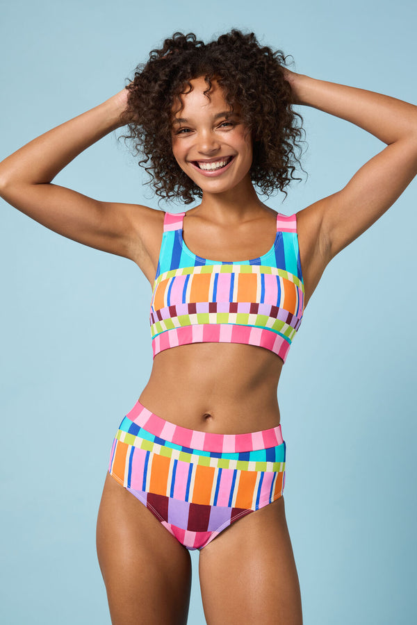 Gorman NZ - Holiday Stripe Bikini Top - print