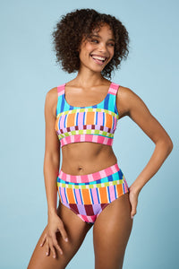 Gorman NZ - Holiday Stripe Bikini Bottom - print