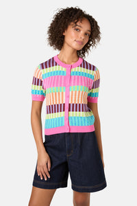 Gorman NZ - Holiday Stripe Cotton Cardigan - multi