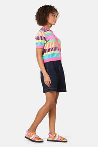 Gorman NZ - Holiday Stripe Cotton Cardigan - multi